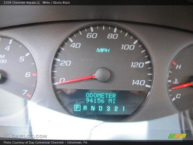 White / Ebony Black 2008 Chevrolet Impala LS