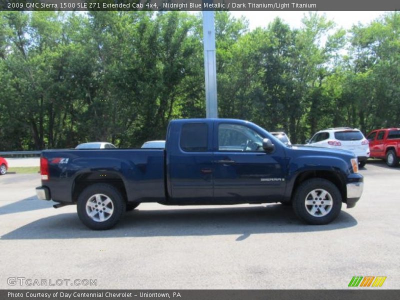 Midnight Blue Metallic / Dark Titanium/Light Titanium 2009 GMC Sierra 1500 SLE Z71 Extended Cab 4x4