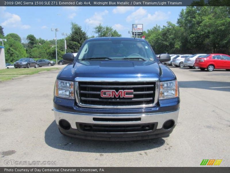 Midnight Blue Metallic / Dark Titanium/Light Titanium 2009 GMC Sierra 1500 SLE Z71 Extended Cab 4x4