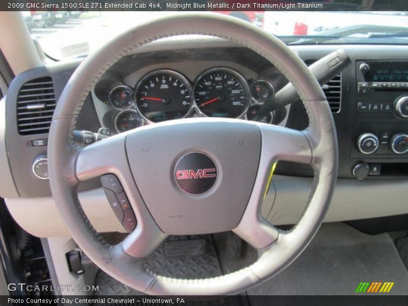 Midnight Blue Metallic / Dark Titanium/Light Titanium 2009 GMC Sierra 1500 SLE Z71 Extended Cab 4x4