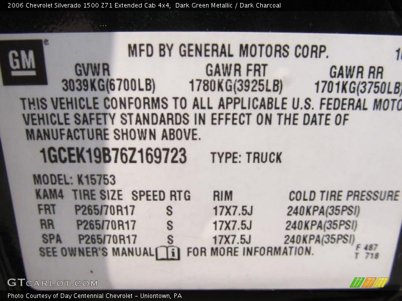 Dark Green Metallic / Dark Charcoal 2006 Chevrolet Silverado 1500 Z71 Extended Cab 4x4