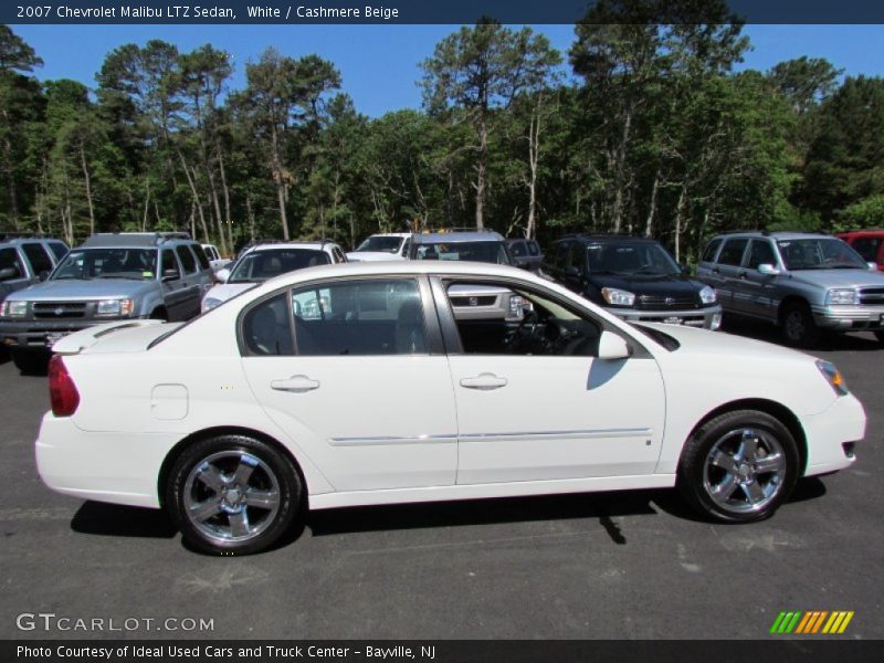 White / Cashmere Beige 2007 Chevrolet Malibu LTZ Sedan