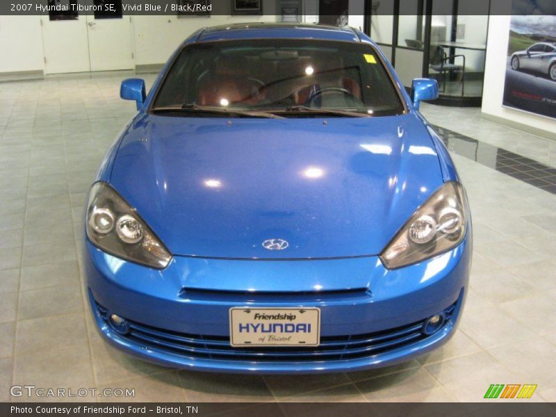 Vivid Blue / Black/Red 2007 Hyundai Tiburon SE