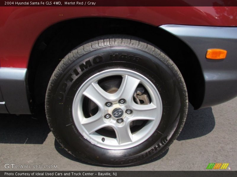 Merlot Red / Gray 2004 Hyundai Santa Fe GLS 4WD