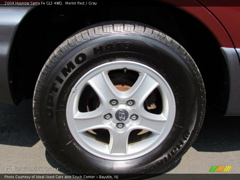 Merlot Red / Gray 2004 Hyundai Santa Fe GLS 4WD