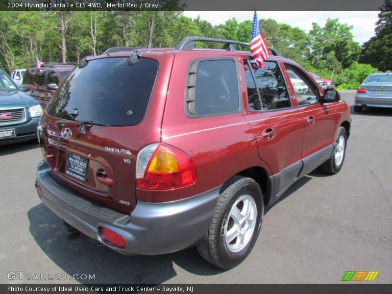 Merlot Red / Gray 2004 Hyundai Santa Fe GLS 4WD