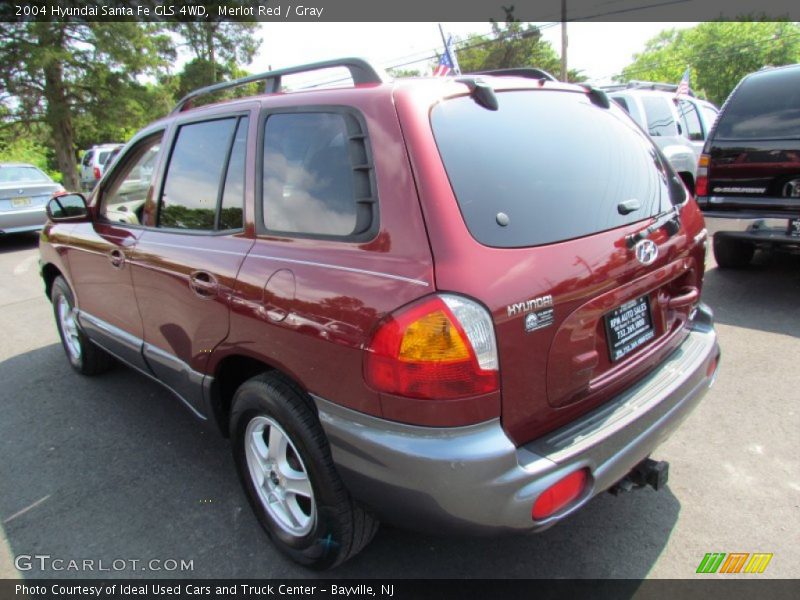 Merlot Red / Gray 2004 Hyundai Santa Fe GLS 4WD
