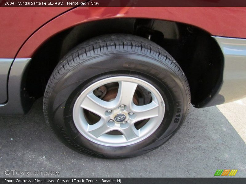 Merlot Red / Gray 2004 Hyundai Santa Fe GLS 4WD