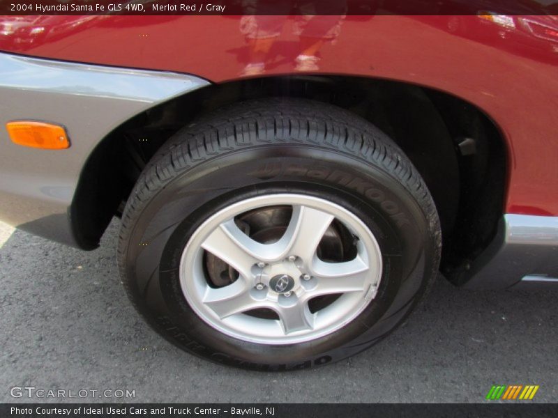 Merlot Red / Gray 2004 Hyundai Santa Fe GLS 4WD