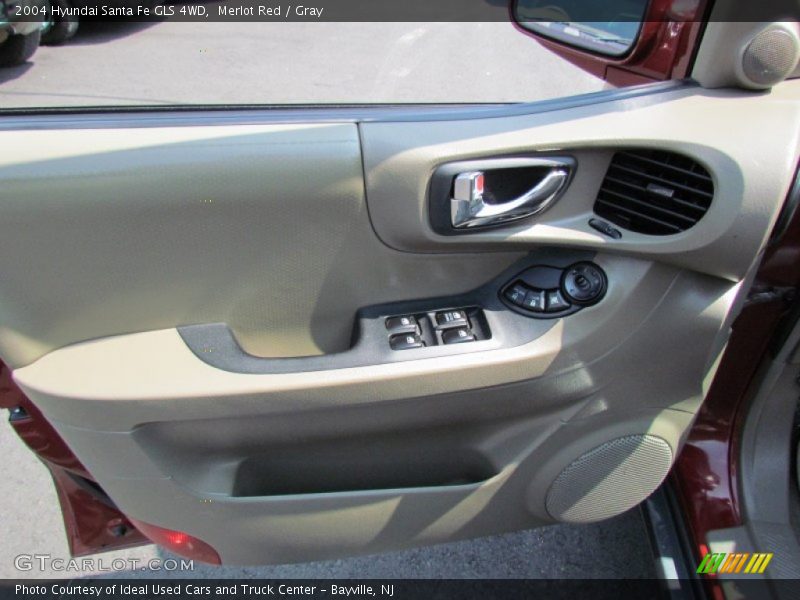 Merlot Red / Gray 2004 Hyundai Santa Fe GLS 4WD