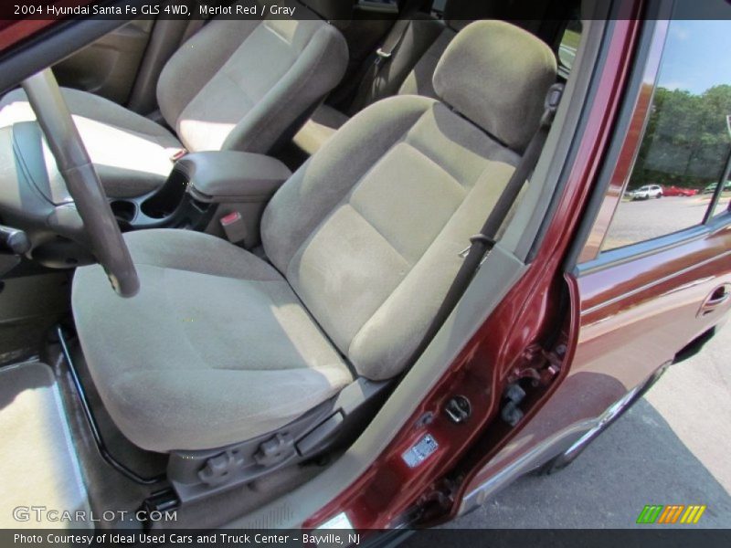Merlot Red / Gray 2004 Hyundai Santa Fe GLS 4WD