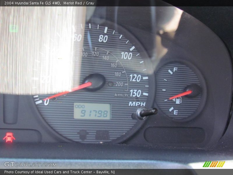 Merlot Red / Gray 2004 Hyundai Santa Fe GLS 4WD