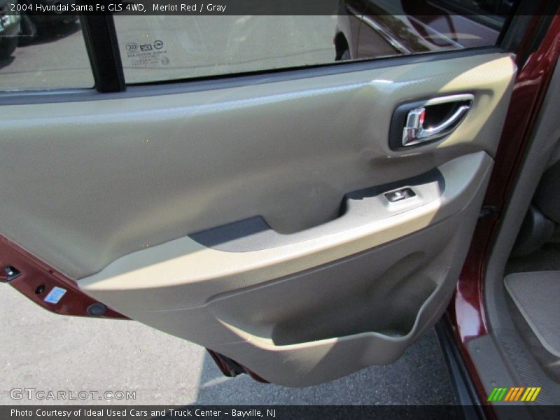 Merlot Red / Gray 2004 Hyundai Santa Fe GLS 4WD