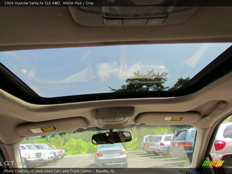 Merlot Red / Gray 2004 Hyundai Santa Fe GLS 4WD