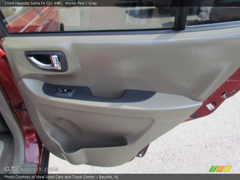 Merlot Red / Gray 2004 Hyundai Santa Fe GLS 4WD