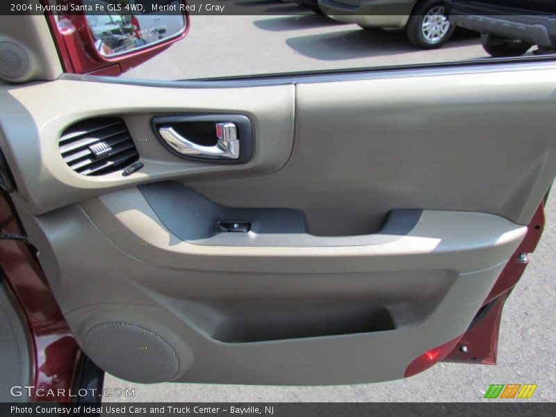 Merlot Red / Gray 2004 Hyundai Santa Fe GLS 4WD
