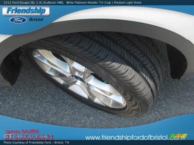 White Platinum Metallic Tri-Coat / Medium Light Stone 2013 Ford Escape SEL 2.0L EcoBoost 4WD