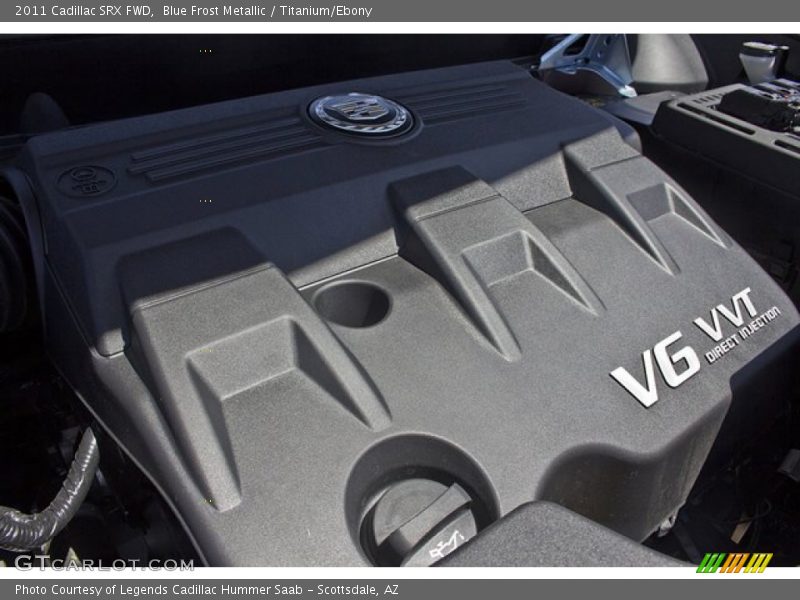 Blue Frost Metallic / Titanium/Ebony 2011 Cadillac SRX FWD