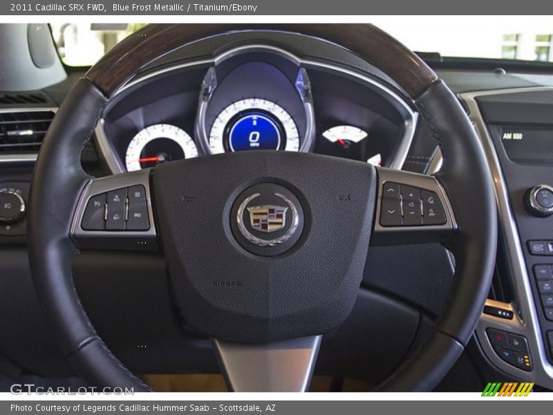 Blue Frost Metallic / Titanium/Ebony 2011 Cadillac SRX FWD