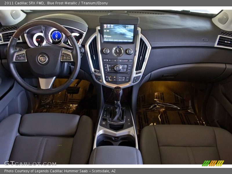 Blue Frost Metallic / Titanium/Ebony 2011 Cadillac SRX FWD