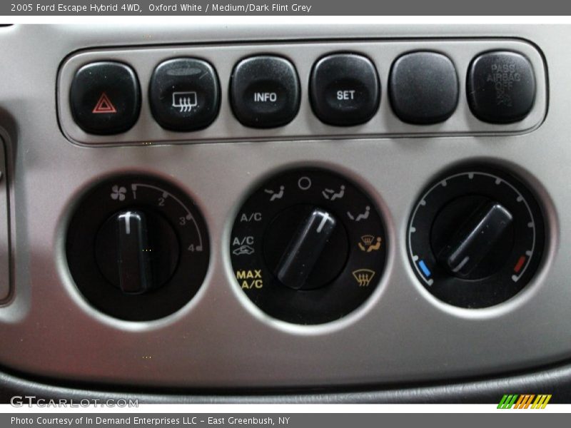Controls of 2005 Escape Hybrid 4WD