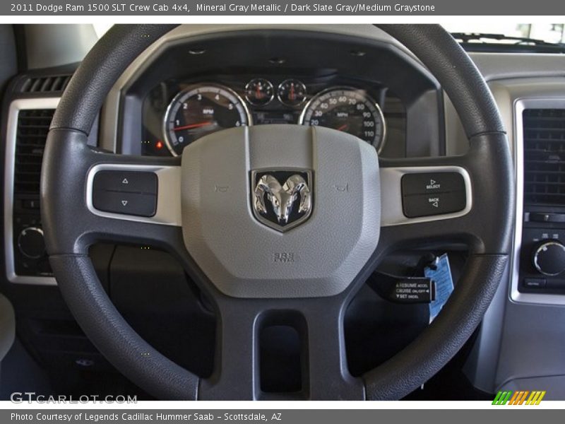  2011 Ram 1500 SLT Crew Cab 4x4 Steering Wheel