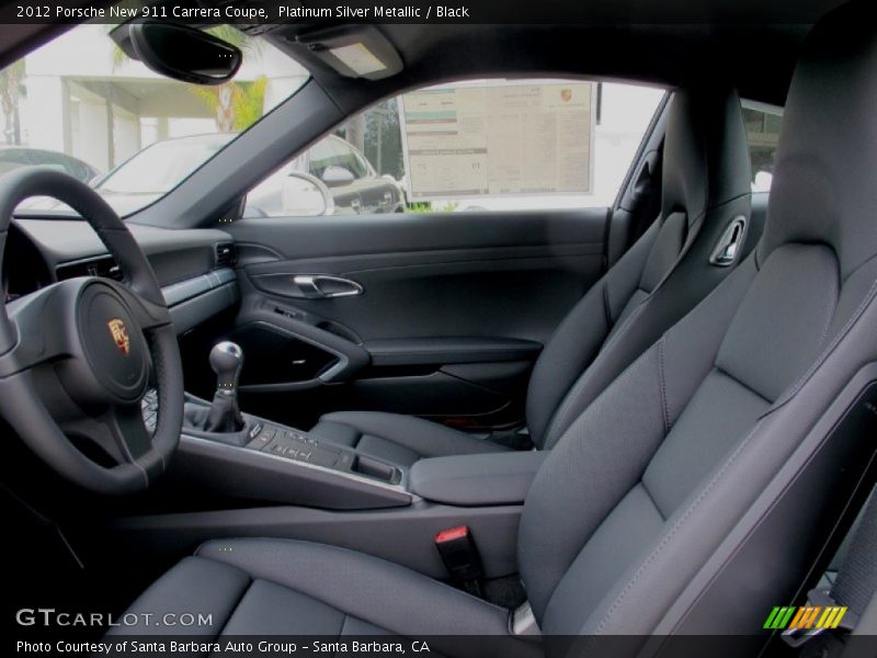 Platinum Silver Metallic / Black 2012 Porsche New 911 Carrera Coupe