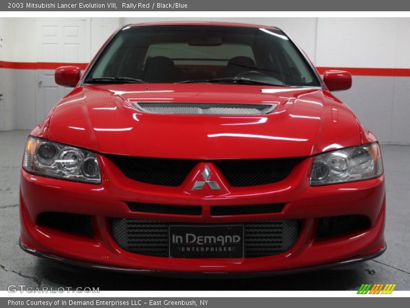 Rally Red / Black/Blue 2003 Mitsubishi Lancer Evolution VIII