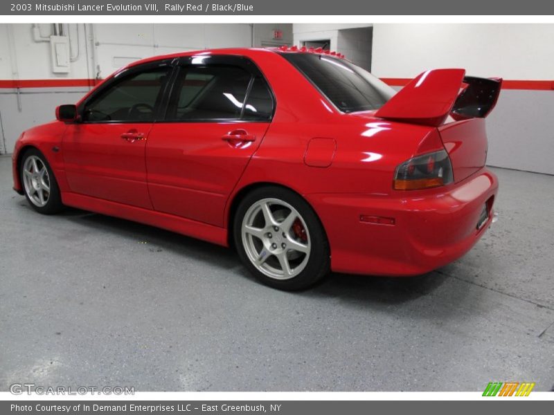 Rally Red / Black/Blue 2003 Mitsubishi Lancer Evolution VIII