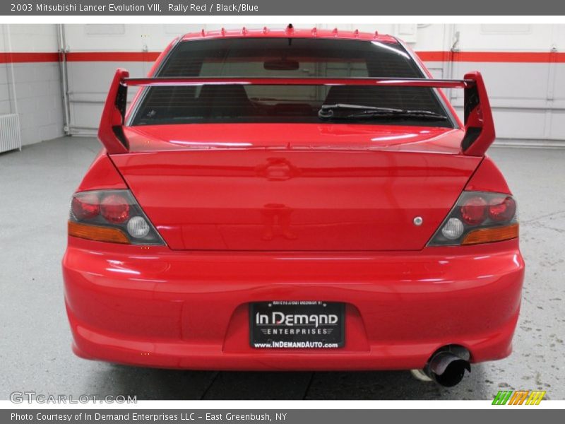 Rally Red / Black/Blue 2003 Mitsubishi Lancer Evolution VIII
