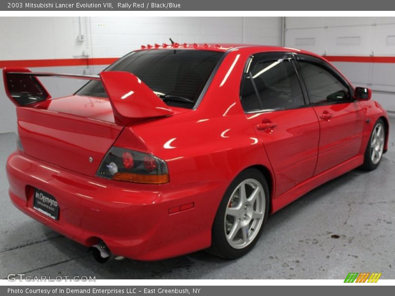 Rally Red / Black/Blue 2003 Mitsubishi Lancer Evolution VIII