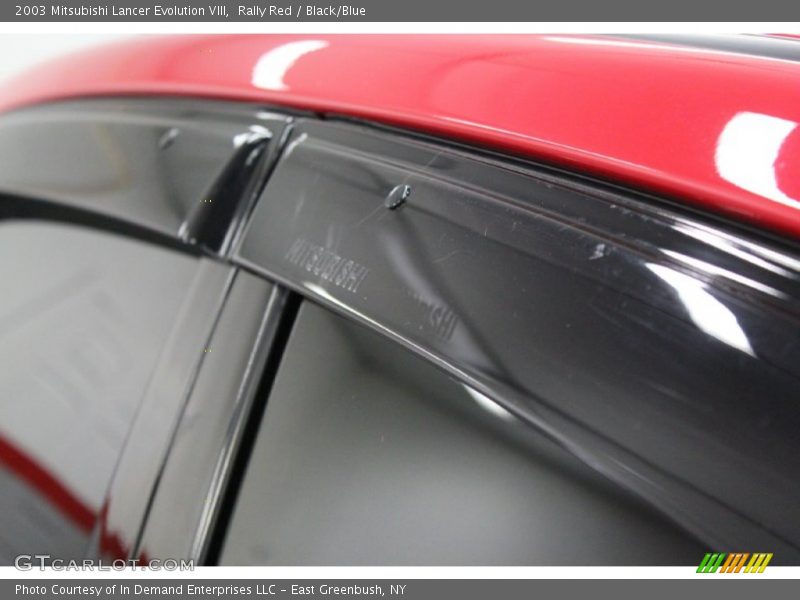 Rally Red / Black/Blue 2003 Mitsubishi Lancer Evolution VIII