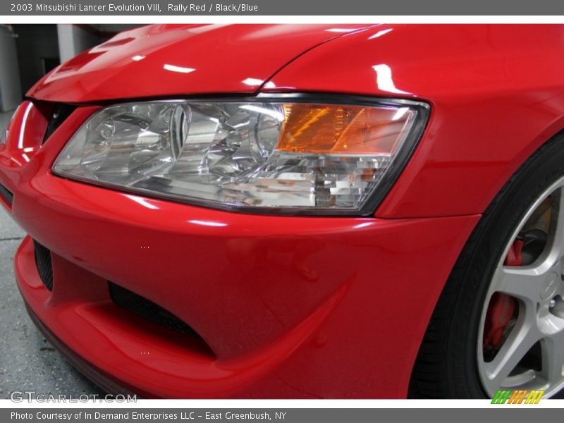 Rally Red / Black/Blue 2003 Mitsubishi Lancer Evolution VIII