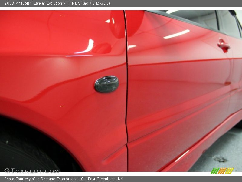 Rally Red / Black/Blue 2003 Mitsubishi Lancer Evolution VIII