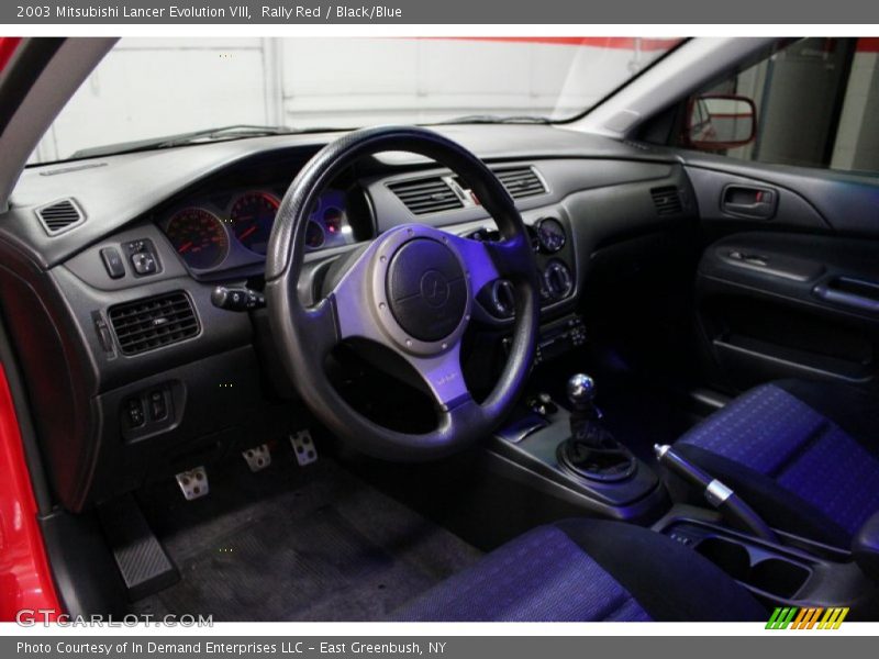 Rally Red / Black/Blue 2003 Mitsubishi Lancer Evolution VIII