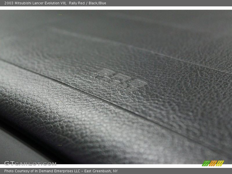 Rally Red / Black/Blue 2003 Mitsubishi Lancer Evolution VIII