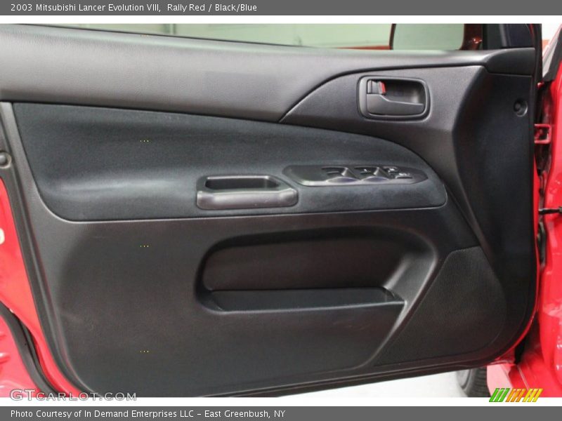 Rally Red / Black/Blue 2003 Mitsubishi Lancer Evolution VIII