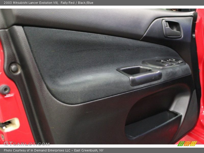 Rally Red / Black/Blue 2003 Mitsubishi Lancer Evolution VIII