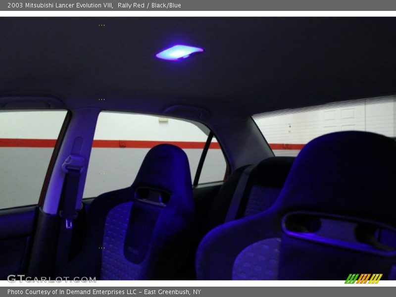 Rally Red / Black/Blue 2003 Mitsubishi Lancer Evolution VIII