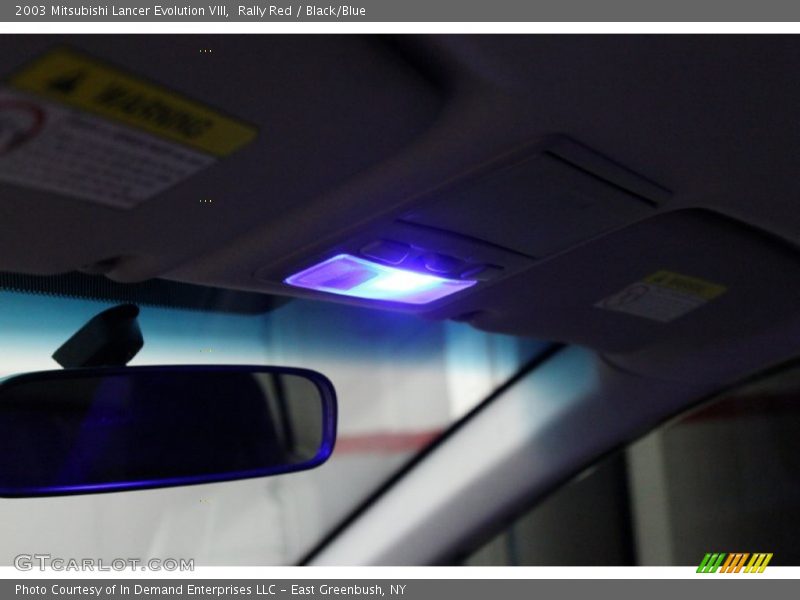 Rally Red / Black/Blue 2003 Mitsubishi Lancer Evolution VIII