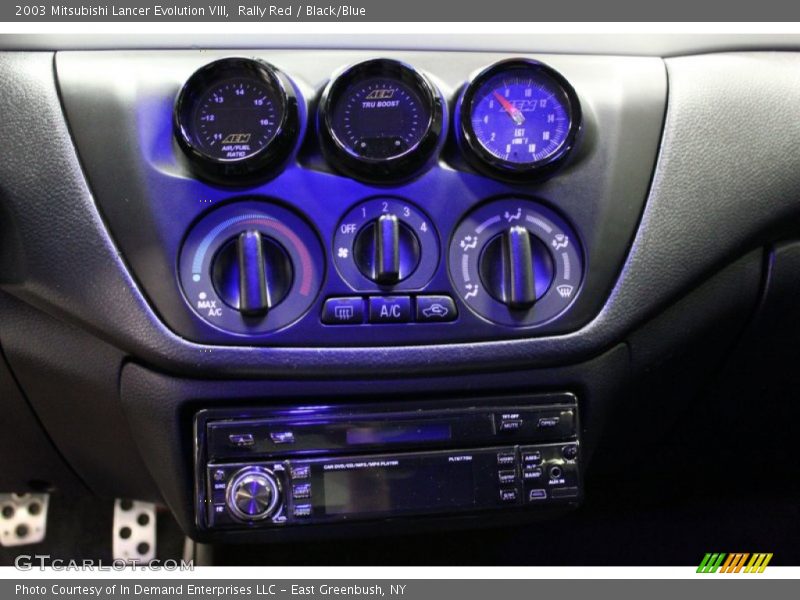 Rally Red / Black/Blue 2003 Mitsubishi Lancer Evolution VIII