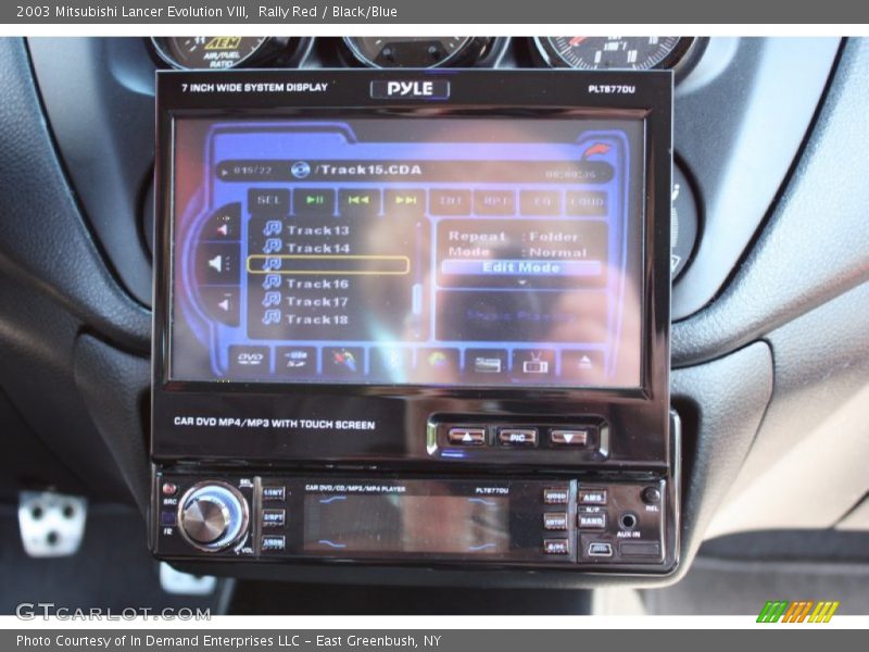 Rally Red / Black/Blue 2003 Mitsubishi Lancer Evolution VIII