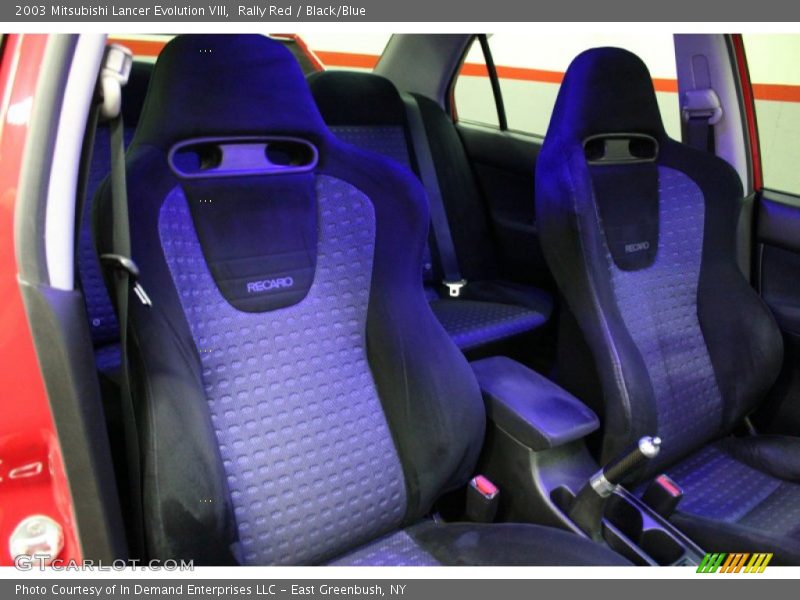Rally Red / Black/Blue 2003 Mitsubishi Lancer Evolution VIII