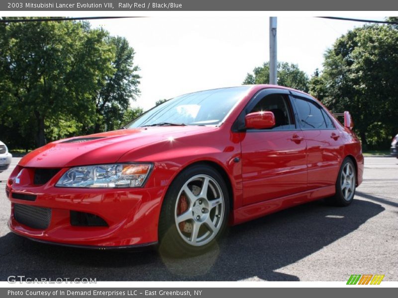 Rally Red / Black/Blue 2003 Mitsubishi Lancer Evolution VIII
