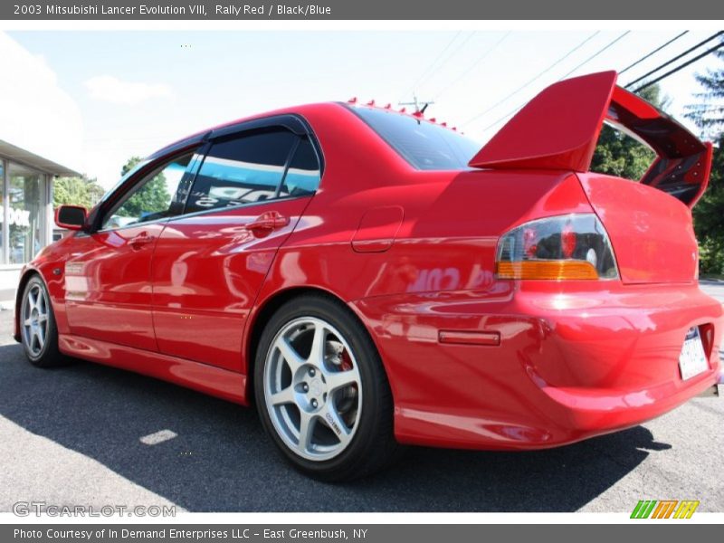 Rally Red / Black/Blue 2003 Mitsubishi Lancer Evolution VIII