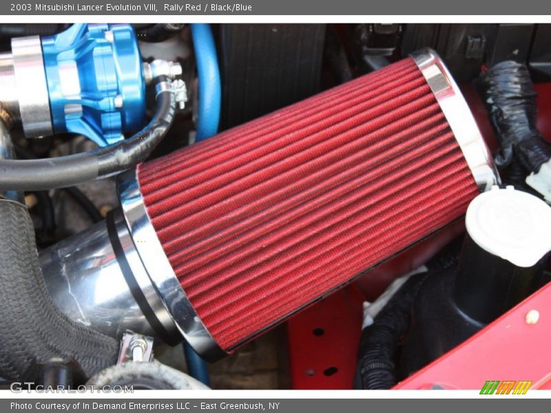 Rally Red / Black/Blue 2003 Mitsubishi Lancer Evolution VIII