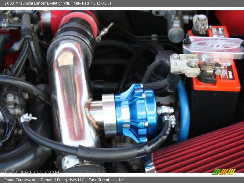 Rally Red / Black/Blue 2003 Mitsubishi Lancer Evolution VIII