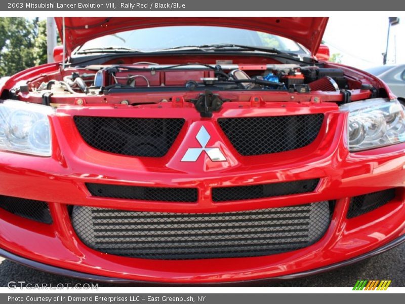 Rally Red / Black/Blue 2003 Mitsubishi Lancer Evolution VIII