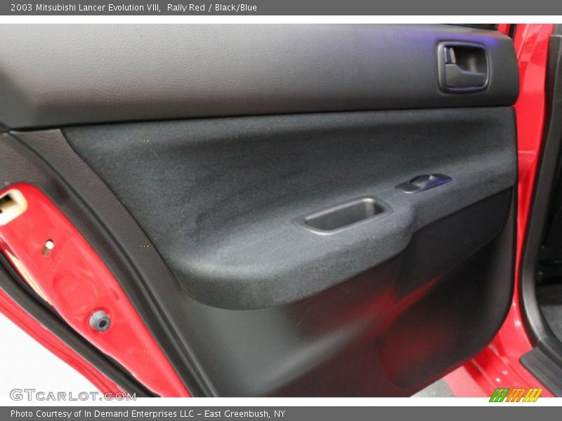 Rally Red / Black/Blue 2003 Mitsubishi Lancer Evolution VIII