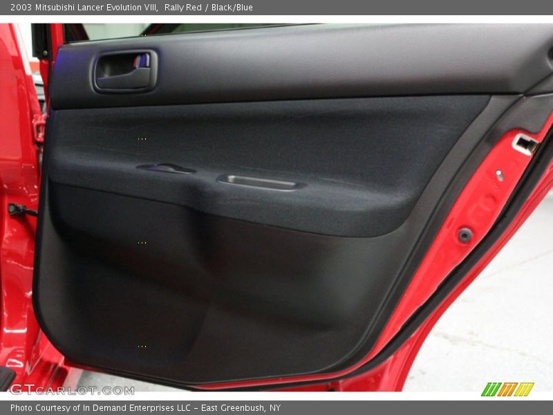 Rally Red / Black/Blue 2003 Mitsubishi Lancer Evolution VIII